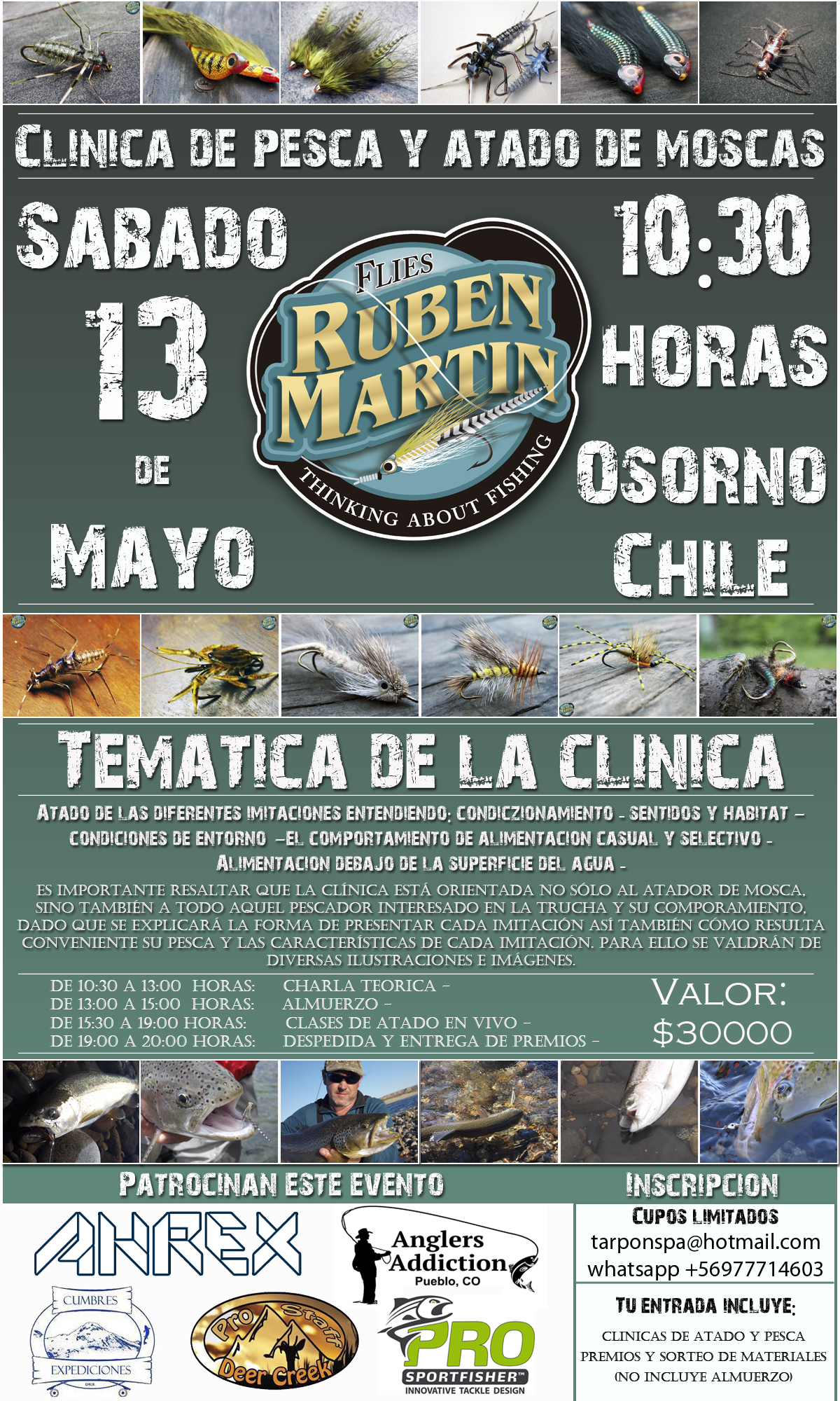 Clinica de atado de moscas en Osorno Chile